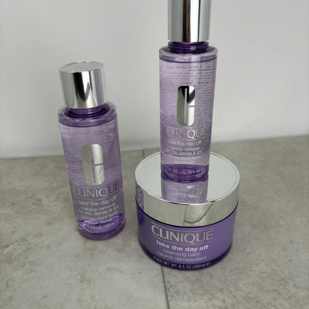 Clinique Take The Day Off Bundle / Balm 8.5 Jumbo / Makeup Remover 6.7 & 4.2 oz - Picture 6 of 7